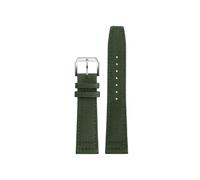 NLNKDTDPAK Bracelet de montre en tissu de toile de nylon de 20 mm 21 mm 22 mm adapté for IWC Pilot Spitfire Timezone Top Gun Strap Ceintures for fermoir pliant Bracelet de montre-bracelet(Green SK,20m