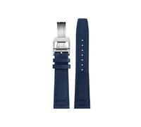 NLNKDTDPAK Bracelet de montre en tissu de toile de nylon de 20 mm 21 mm 22 mm adapté for IWC Pilot Spitfire Timezone Top Gun Strap Ceintures for fermoir pliant Bracelet de montre-bracelet(Blue sk K01,