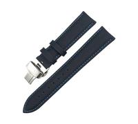 NLNKDTDPAK Bracelet de montre en toile cuir nylon 19 mm 21 20 22 Ajustement for Omega for Seamaster 300 At150 for Planet for Ocean for Tissot for CASIO for IWC for bracelet Longines(Blue Line 1,22mm)