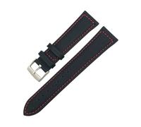 NLNKDTDPAK Bracelet de montre en toile cuir nylon 19 mm 21 20 22 Ajustement for Omega for Seamaster 300 At150 for Planet for Ocean for Tissot for CASIO for IWC for bracelet Longines(Red Line,20mm)