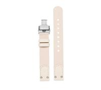 NLNKDTDPAK Bracelet de montre en toile de nylon for DW for Daniel for Wellington Spring Pastel 12 mm 14 mm rose blanc cassé noir vert for rivet for femme(Off-white-silver,12mm)