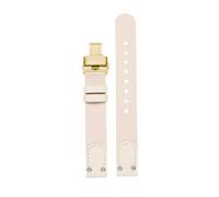 NLNKDTDPAK Bracelet de montre en toile de nylon for DW for Daniel for Wellington Spring Pastel 12 mm 14 mm rose blanc cassé noir vert for rivet for femme(Off-white-gold,12mm)