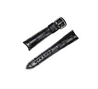 NLNKDTDPAK Bracelet de montre for extrémité incurvée, adapté au Bracelet Ulysse Nardin, classique, couche supérieure en cuir, concis, noir et marron(Schwarz)