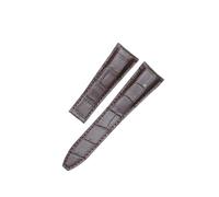 NLNKDTDPAK Bracelet en cuir noir de 24mm, adapté for Maurice Lacroix PT6148 PT6158 PT6168, accessoires de montre en cuir de peau(DARK BROWN,24mm)