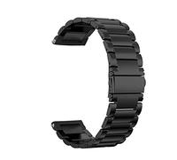 NLNKDTDPAK Bracelet en métal Gts2 Strap BIPS BIPS Gandband Pace Stratos 2 GTS GTR 42 47 mm Strap Fit for Xiaomi Fit for Amazfit Fit for Bip Fit for Huami(Black steel,22mm)