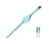 NLNKDTDPAK Bracelets de montre compacts en cuir élastique for femmes, adaptés for Fossil Es3077 Es2830 Es3262 Es3060 Es4176, 8mm(Light blue-Golden-K1)