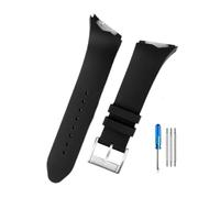 NLNKDTDPAK Bracelets de montre en caoutchouc for Interface Oblique, 25mm, adaptés for Hamilton Adventure Elvis Presley Black Man H24655331 H24615331(Black-steel)