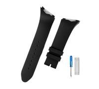 NLNKDTDPAK Bracelets de montre en caoutchouc for Interface Oblique, 25mm, adaptés for Hamilton Adventure Elvis Presley Black Man H24655331 H24615331(Black-None)