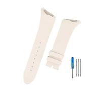 NLNKDTDPAK Bracelets de montre en caoutchouc for Interface Oblique, 25mm, adaptés for Hamilton Adventure Elvis Presley Black Man H24655331 H24615331(White-None)