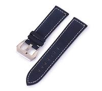 NLNKDTDPAK Ceinture de montre en cuir mat poignée for la main Boucle 18-24mmmmwatch(Gray,22mm)