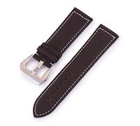 NLNKDTDPAK Ceinture de montre en cuir mat poignée for la main Boucle 18-24mmmmwatch(Schwarz,18mm)