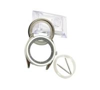 NLNKDTDPAK Convient for boîtier de montre NH35 en verre minéral/saphir for mouvement NH36 4R Boîtier acier inoxydable 40 mm(Black Inner,Sapphire Glass)