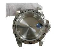 NLNKDTDPAK Convient for boîtiers NH35, style ancien, boîtier de montre en acier inoxydable 39 mm for loupe saphir, adapté au mouvement NH35/NH36(01 Dense Bottom)