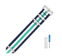NLNKDTDPAK Convient for Daniel Fit for Wellington Fit for Tissot Fit for Rolex Water Ghost Fit for Citizen Fit for Seiko Bracelet de montre en nylon élastique 18 20 22 mm((5) Green,18mm)