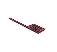 NLNKDTDPAK Emblème de Lettres et de Chiffres Noirs Brillants C63 C63s V8Biturbo adapté for Mercedes Fit for Benz AMG Car Trunk Rear C205 S205 W205 Logo Sticker(Red S big)