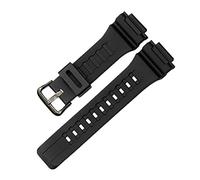 NLNKDTDPAK Gandes De Silicone Noires Durables Élastiques Convient Au Fit For Casio AQS810 AQ-S810 / AEQ-110 W735H STL-S100 Bracelet Poignet En Caoutchouc Sport(Black buckle)