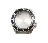 NLNKDTDPAK Le boîtier de montre for homme SKX007 amélioré en acier inoxydable saphir 42 mm convient au mouvement NH35/NH36(G2,Ore glass)