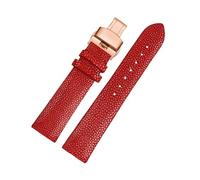 NLNKDTDPAK Le bracelet en peau de poisson perlé 20 mm et 22 est applicable for Huawei/Fit for TISSOT/Fit for Omega/Fit for Mido Accessoires montre diable for hommes femmes Boucle noire(Red rg bk,20mm)