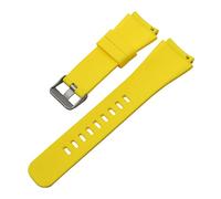 NLNKDTDPAK Libération Rapide Silicone Caoutchouffe de silicone Watchband Fondateur Wander Crewmaster Grant Marshal Explorist Montre Bracelet Bracelet Fit for Fossil Q(Yellow)