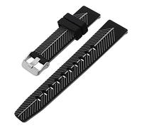 NLNKDTDPAK Livraison rapide Bande de montre for Fossil Q Founder Wander Crewmaster Grant Marshal Double couleur Silicone Watchband Smart Accessoires(Black Grey)