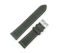 NLNKDTDPAK LYCHEE PATTURE Cuir Sangle 18mm 20mm 22mm 24mm Surveille for la main Quick Barre de rechange for ressort Remettez la courroie de rechange(Green-orange wrie,20mm)