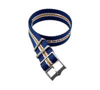 NLNKDTDPAK Premium Nato Zulu Montre Bracelet de montre 20 mm Nylon Bande de montre 22mm Bracelet de rechange Bracelet de montre Fort-Udor Black Bay Bandes de montre Nato(Blue white orange)