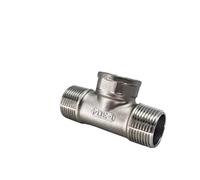 NLNKDTDPAK Raccords en T mâle-femelle-mâle acier inoxydable 304, raccords MFM 3/4" for 3 voies, adaptés for l'eau, au gaz et pétrole(4")