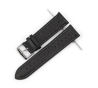 NLNKDTDPAK Regarder la sangle Courroies Cuir 18mm 20mm 22mm Surveillants de 24mm de 24mm Marron Femmes Hommes Bracelet Bracelet Bande Siver Siver Accessoires(Black-red wire,20mm)