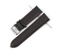 NLNKDTDPAK Regarder la sangle Courroies Cuir 18mm 20mm 22mm Surveillants de 24mm de 24mm Marron Femmes Hommes Bracelet Bracelet Bande Siver Siver Accessoires(Black-white wire,20mm)