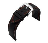NLNKDTDPAK Rubrique en nylon ajustement for Omeg-A Speed Sea For for Master AT150 20 mm 22 24 Bracelet Remplacement Watch Fit for Fifty Fathoms(Black-orangeline3,22mm)