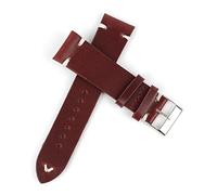 NLNKDTDPAK Sangle de montre en cuir 18mm 20mm 22mm 22mm Hommes Bracelet Bracelet for la main Couture for couture for la main Ceintures de remplacement(Wine red,22mm)