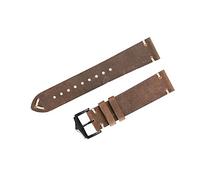 NLNKDTDPAK Sangle de montre en cuir 20mm 22mm huile de cire en cuir bande de montre for la main for la main unisexe Vintage Black Army Strap vert(Vintage Brown,20mm)