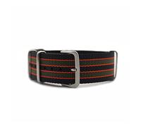 NLNKDTDPAK Sangle de montre Nylon de style NYLON 22mm de style NYT de 20 mm for James Bond 007 Military Casual Watchband Armée Sport Strap Remplacer(Black red green,20mm)
