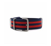 NLNKDTDPAK Sangle de montre Nylon de style NYLON 22mm de style NYT de 20 mm for James Bond 007 Military Casual Watchband Armée Sport Strap Remplacer(Navy red,22mm)
