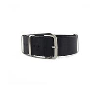 NLNKDTDPAK Sangle de montre Nylon de style NYLON 22mm de style NYT de 20 mm for James Bond 007 Military Casual Watchband Armée Sport Strap Remplacer(Schwarz,20mm)