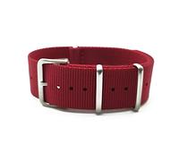 NLNKDTDPAK Sangle de montre Nylon de style NYLON 22mm de style NYT de 20 mm for James Bond 007 Military Casual Watchband Armée Sport Strap Remplacer(Red,20mm)