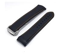 NLNKDTDPAK Sangle de montre silicone en caoutchouc pendant 20 mm 22mm ajustée for l'oméga ajusté for Tissot Fit for Casio for Huawei for Samsung Hommes Sports Waterband remplacement(1,22mm)