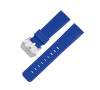 NLNKDTDPAK Sangle en caoutchouc Nature for Rolex Fit for Submariner 20mm 22 mm 24 Bracelet de montre ajustement for Samsung S3 for Huawei GT Watchband(Royal01,22mm)