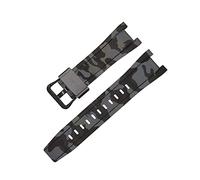 NLNKDTDPAK Sangles de caoutchouc GST-W300 / GST-S110 S100G GST-W110 W100G Camouflage Bracelet Sport Watchband Accessoires Fit for Casio for G-Shock(Camouflage black B)