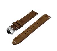 NLNKDTDPAK Sangles de montre Vintage en cuir Libération rapide Bandes de surveillance for hommes Femmes Regardez accessoires 20mm 22mm(Brown-White line,22mm)