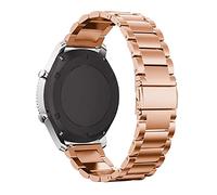 NLNKDTDPAK Sangles en acier inoxydable Déplacez 3 ForRunner 245 645 Music Smart Watch Band Band 2 0mm 3 Correa Fit for Garmin Venu SQ Fit for Vivoactive(Rose gold steel)