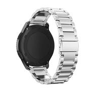NLNKDTDPAK Sangles en acier inoxydable Déplacez 3 ForRunner 245 645 Music Smart Watch Band Band 2 0mm 3 Correa Fit for Garmin Venu SQ Fit for Vivoactive(Silver steel)
