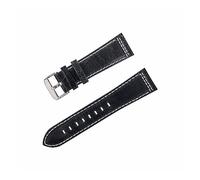 NLNKDTDPAK Sangles Sangles En Cuir Femmes Hommes Regardez la bande 22mm 24mm Ceinture Vintage Montre Montre Bracelet Green Black Soft Strap(Schwarz,22mm)