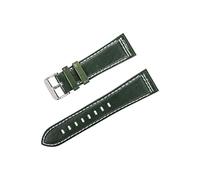 NLNKDTDPAK Sangles Sangles En Cuir Femmes Hommes Regardez la bande 22mm 24mm Ceinture Vintage Montre Montre Bracelet Green Black Soft Strap(Black green,24mm)