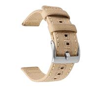 NLNKDTDPAK Sorgon de la montre for les hommes Women Premium Nylon Watch Fit for Samsung for Galaxy for Huawei for Hamilton for Kaki 18 mm 20 22(Khaki-silver buckle,18mm)