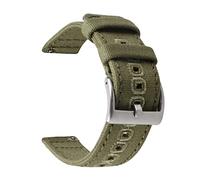 NLNKDTDPAK Sorgon de la montre for les hommes Women Premium Nylon Watch Fit for Samsung for Galaxy for Huawei for Hamilton for Kaki 18 mm 20 22(Army-silver buckle,22mm)