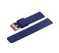 NLNKDTDPAK Suise en silicone Pliant boucle de for Samsung Fit for Galaxy Watch Gear S2 S3 Bande bracelet caoutchouc for libération rapide(Navy bluek-RG)