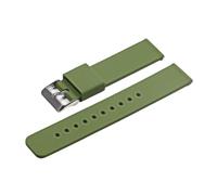 NLNKDTDPAK Suise en silicone Pliant boucle de for Samsung Fit for Galaxy Watch Gear S2 S3 Bande bracelet caoutchouc for libération rapide(ArmyGreen-S)