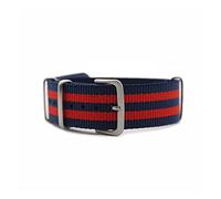 NLNKDTDPAK ZULU NYLON NATO Watch Strap de 20 mm de montre 22mm Fit for James Bond 007 Design Black/Red/Green Watch Band utilise des matériaux adaptés for la peau(Navy red,20mm)