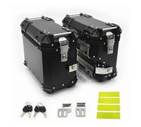 NLNNBCKVDV Moto pour F750GS F850GS R1200GS R1250GS Moto Valise Latérale Supérieure Boîte À Bagages Sac Rangement Coffre Arrière Casque Topcase Accessoires(Noir)